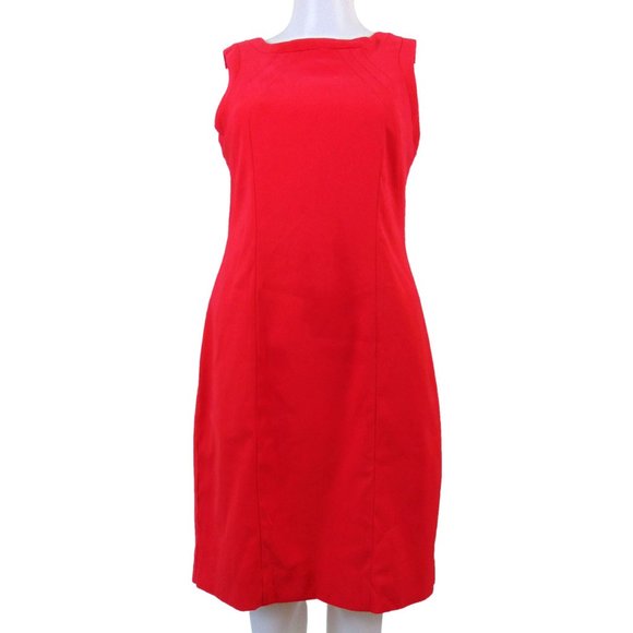 Jacob Red Sleeveless Sheath Dress - Size S - Picture 1 of 4